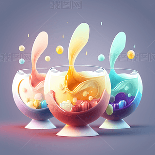 ϸڵ3DԪIcon Soup Frosted Glass Luminous Color