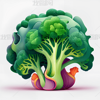 ¿ɰBroccoli廭ʸͼͿͨ廭ز ͼƬز ˮӡPNGʽ Soft Edges