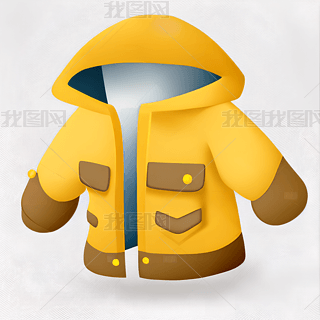 卡通夹克png矢量 凝细节和软边风格的卡通夹克 皮革/皮革针织和编织
