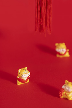 虎年春节红色素材图片