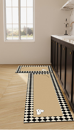 北欧大牌兔子现代简约家居地毯卡通地垫厨房地垫脚垫