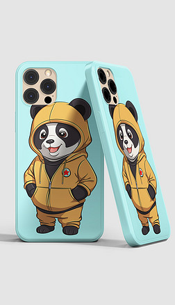 卡通可爱卫衣熊猫IP手机壳