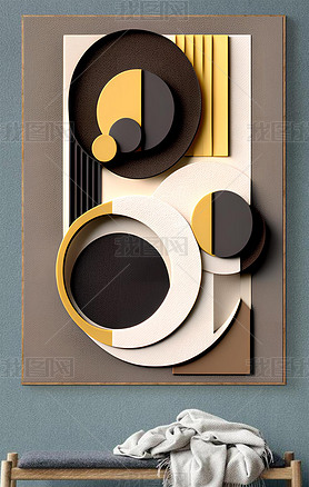 精美的Bauhaus风格装置艺术 | 几何图案 | Cinema4D渲染