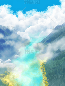 Beautiful Jiuzhaigou National Park Illustration廭ͼ