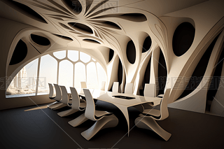Zaha Hadid 520 West 28室内阿拉伯会议室风格设计高清摄影图