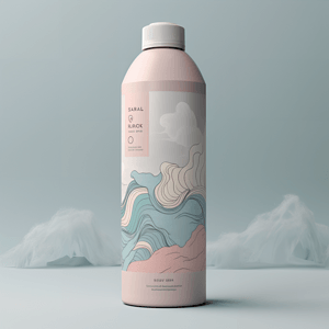 Pastelcolored Shampoo with Sea Waves DesignӰͼ