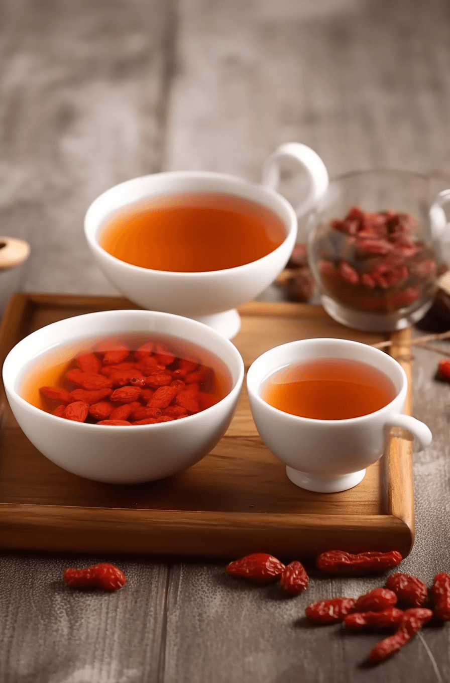 枸杞泡茶养生茶茶杯杯子泡水中药材 (8)高清摄影图