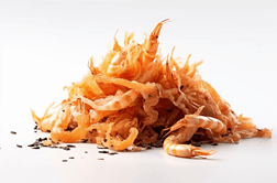 纯白色背景下的海鲜调味品干虾皮虾米图片 (6)高清摄影图