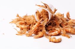 纯白色背景下的海鲜调味品干虾皮虾米图片 (8)高清摄影图