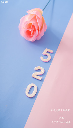 520粉色玫瑰宣传海报