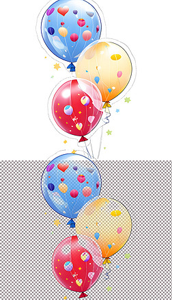 卡通气球漂浮手抄报元素(2)