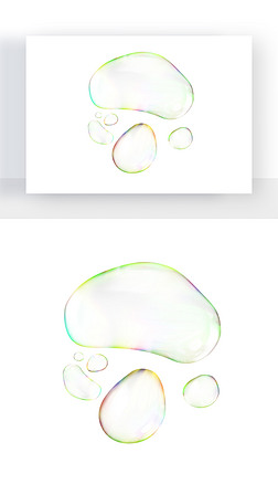 彩色水泡插画元素