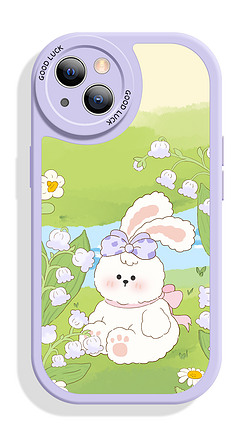 2023新年兔子铃兰花朵可爱卡通手机壳