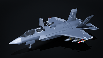 游戏建模战机F-35b战斗机军用飞机3D模型