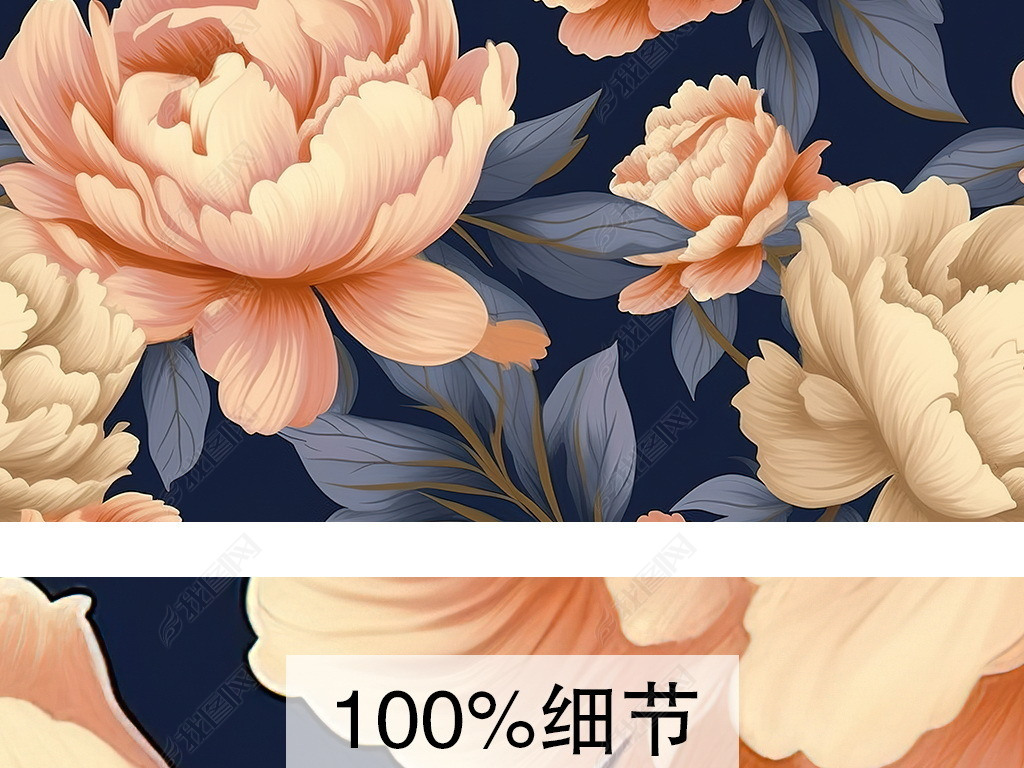 数码图案时尚植物花卉图案印花05