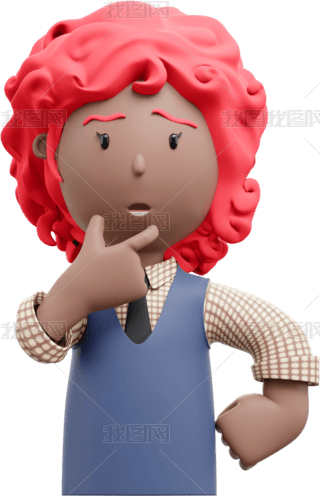 女人托腮思念专题模板