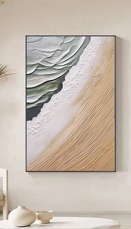 现代简约客厅装饰画抽象肌理壁画玄关挂画落地画