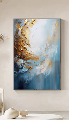 抽象客厅装饰画现代简约挂画肌理大幅落地墙画玄关画