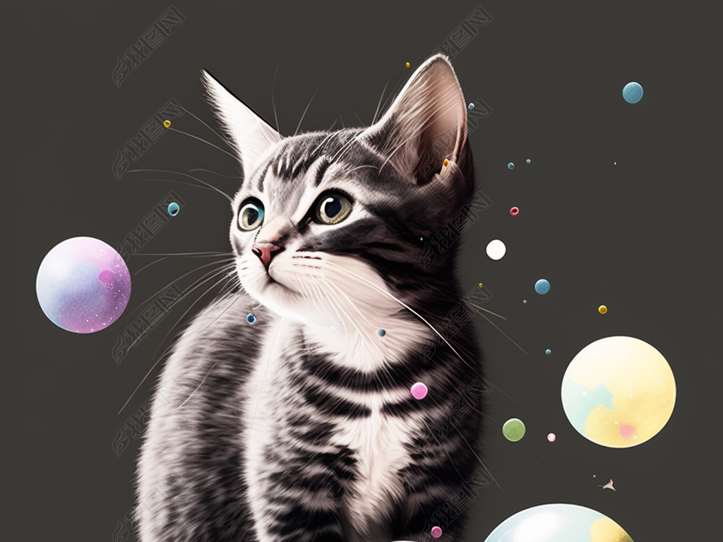 catwithcolorfulball