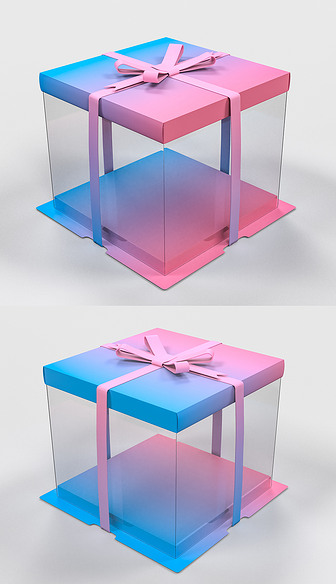 3D蛋糕盒包装模型
