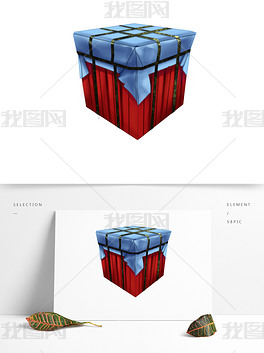 蓝色红色经典空投吃鸡箱子素材