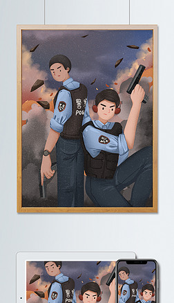 警察插画专题模板-警察插画图片素材下载-我图网