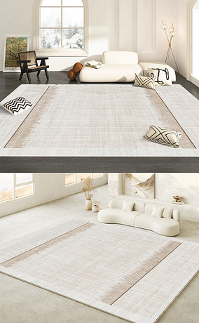 现代简约轻奢几何创意线条客厅地毯地垫图案设计