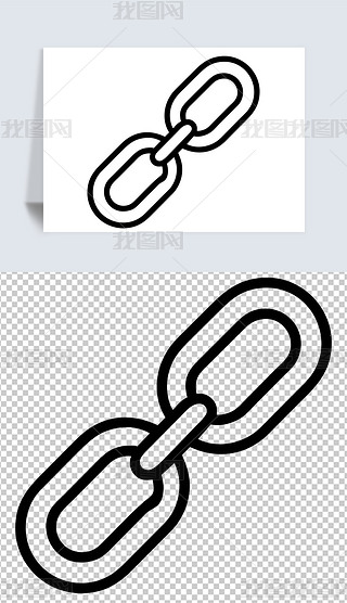 链条铁链个性平面插画图标插画矢量图