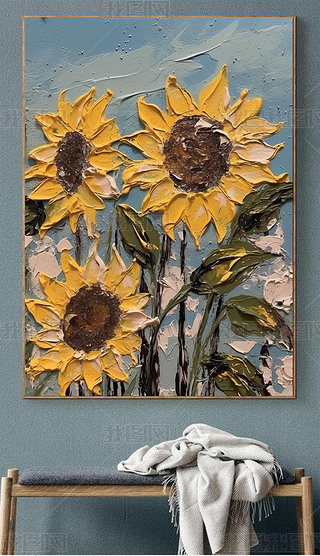 马赛克向日葵背景墙专题模板-马赛克向日葵背景墙图片素材下载-我图网