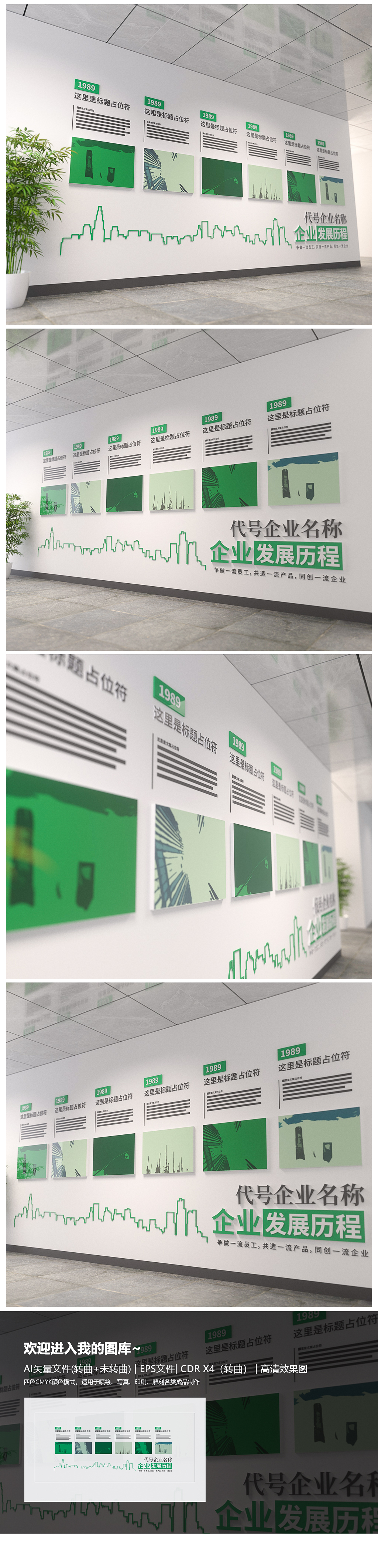 绿色企业发展历程文化墙
