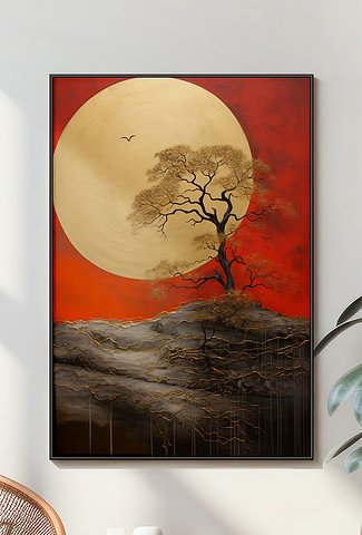金色山水画金箔画图片大全-金色山水画金箔画背景图片-我图网