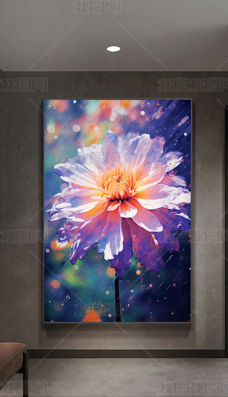 花园彩绘装饰画|原创北欧唯美花园世界重新定义花卉艺术客厅玄关挂图