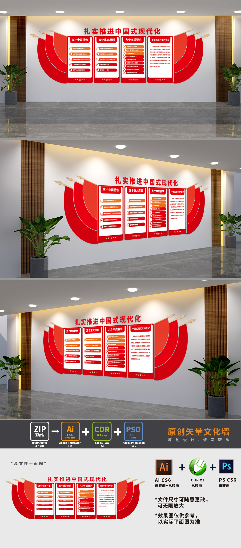 扎实推进中国式现代化文化墙