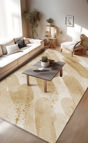 现代简约轻奢抽象肌理客厅沙发地毯地垫