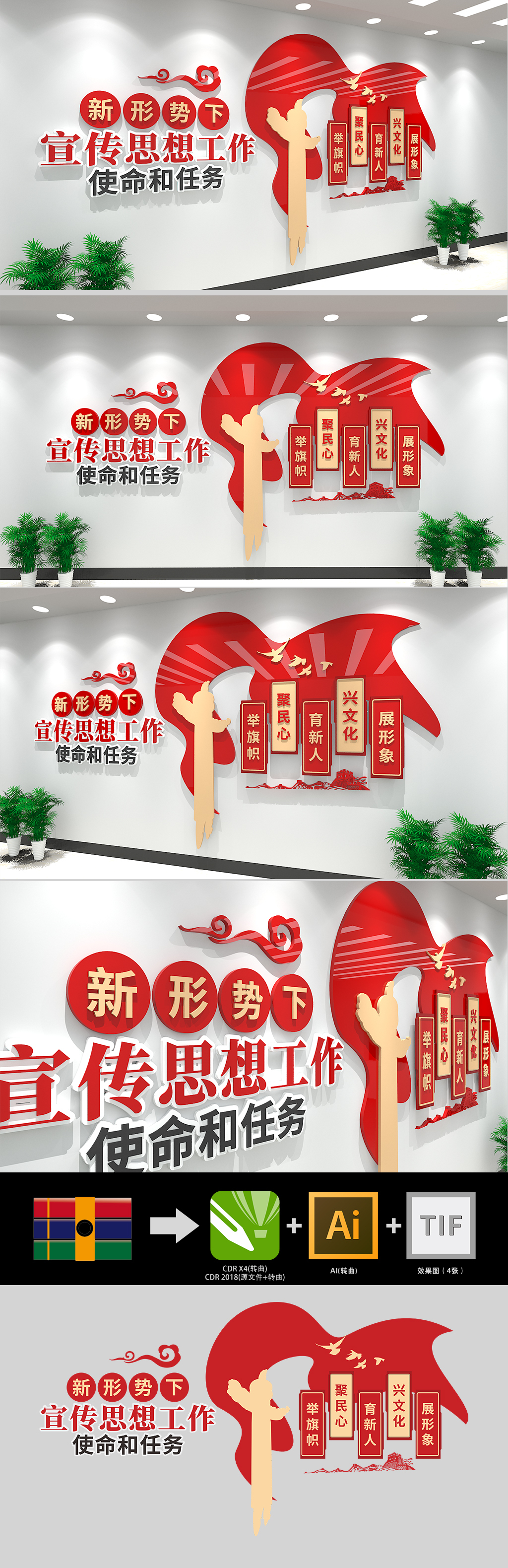 新形势下宣传思想工作使命和任务文化墙