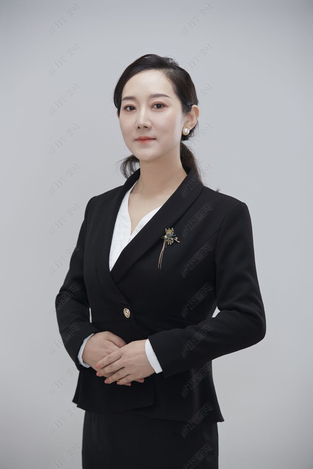 原创白色背景下职场职业成年女性经理人公关