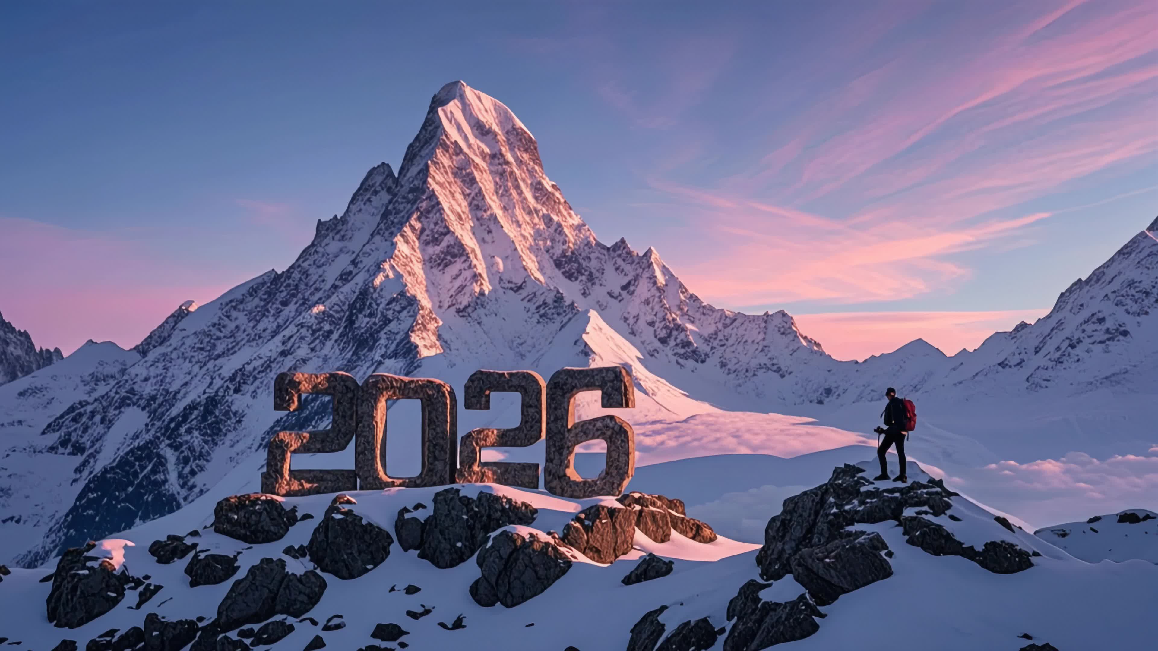 原创2026年登山成功新年励志目标视频