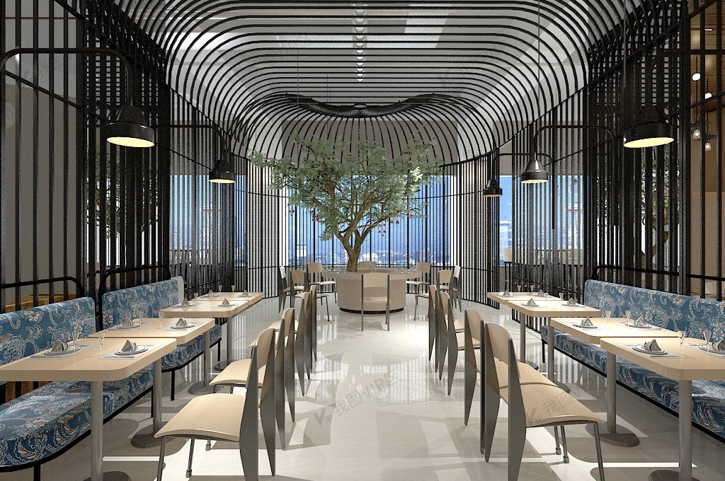 餐厅空间图片素材(max格式)免费下载_酒店会所3d模型大全-我图网