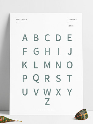 创意线条网点英文字体元素