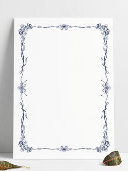 欧式花纹花边证书邀请函边框文本框