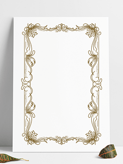 欧式古典复古邀请函证书边框花边
