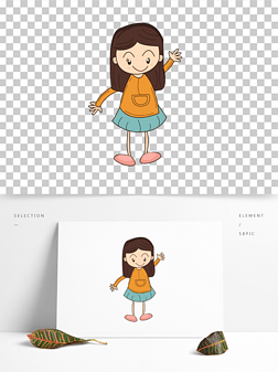 卡通人物小女孩