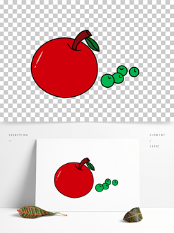 红苹果卡通