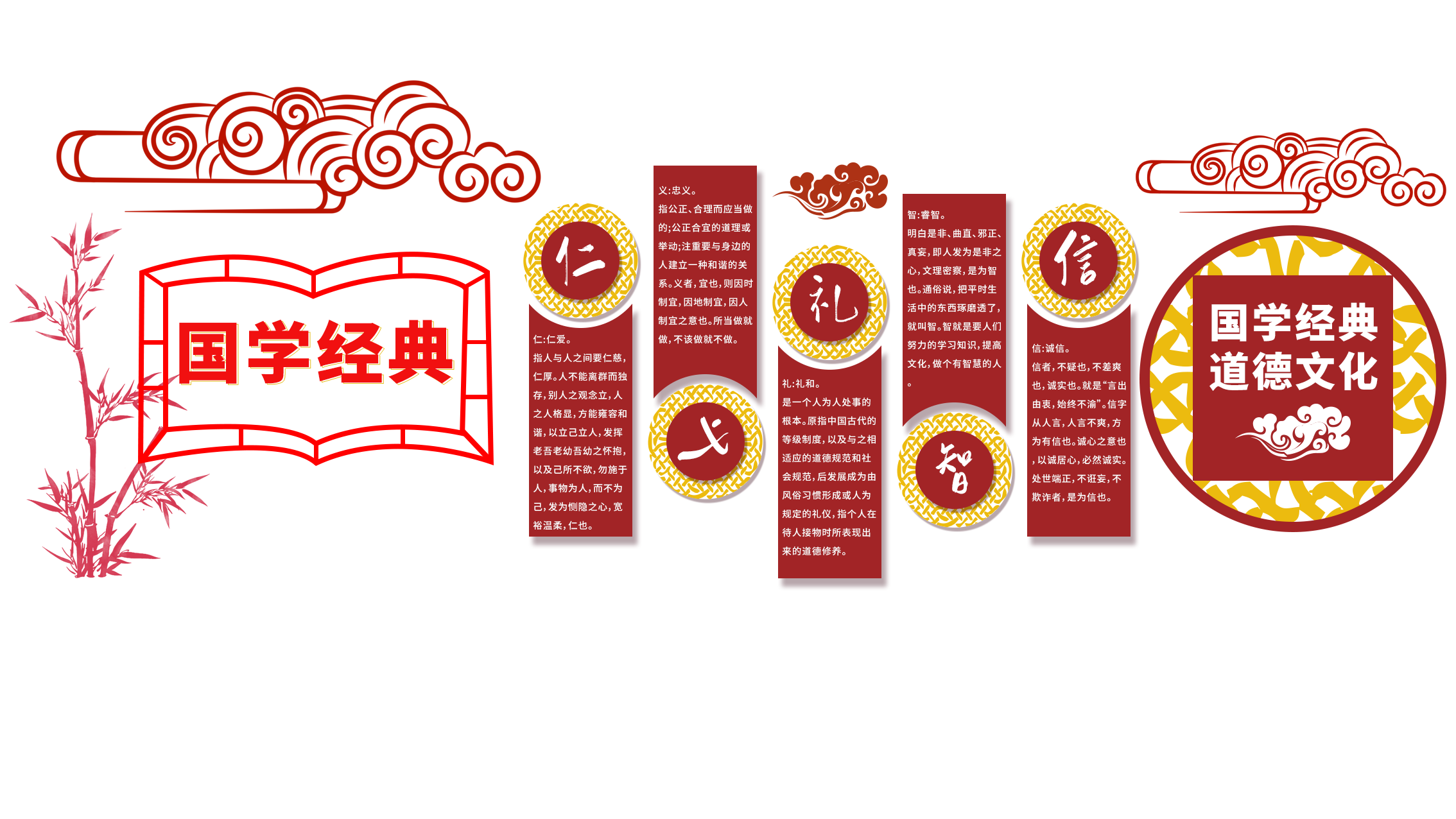 国学经典道德文化墙