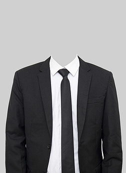 企业商务证件形象人像办公免扣蓝底照3