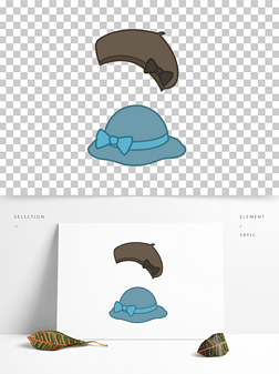 简约卡通帽子画家帽矢量素材