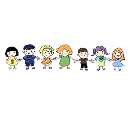 可爱卡通手绘小朋友补习班学生友情友谊手牵手手拉手儿童节人物儿童免