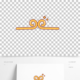 卡通手绘孙悟空头饰金箍圈线条插画矢量装饰