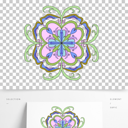 简单的花朵对称轴图形图片