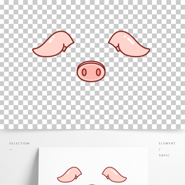 手账可爱动物软萌贴纸套图矢量图卡通手绘动物鹿兔子小熊浣熊小动物